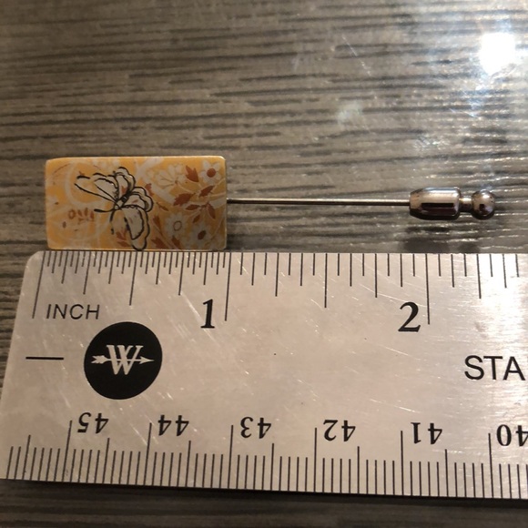 Vintage Reed & Barton Damascene Butterfly Stick Pin signed - Picture 8 of 13